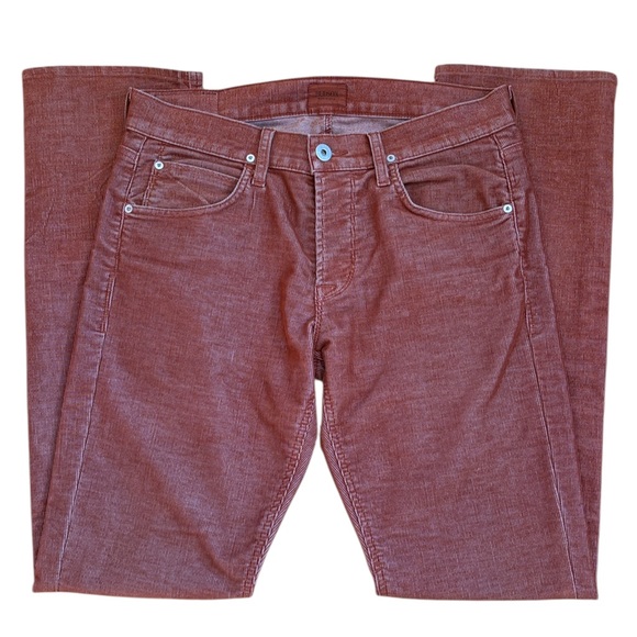 EUC Hudson Thin Wale Corduroy Jeans Rust Size 31 X 33 - Picture 3 of 8